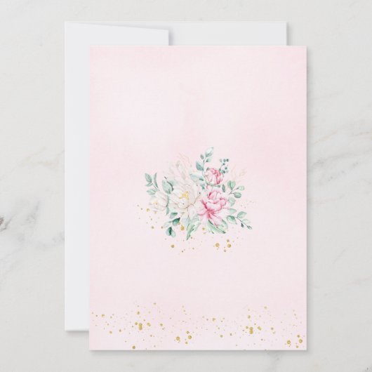 Princess Swan Babydusche benutzerdefinierte Textka Dankeskarte (Rückseite)