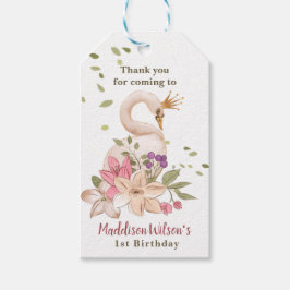 Princess Swan Birthday/Baby Shower Geschenketikett Geschenkanhänger