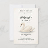 Princess Swan Birthday Einladung für Mädchen (Vorderseite)