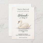 Princess Swan Birthday Einladung für Mädchen (Vorne/Hinten)