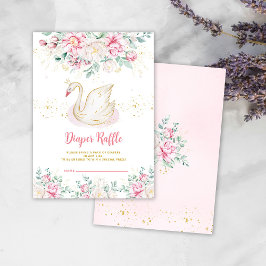 Princess Swan Diaper Raffle Enclosure Card Begleitkarte