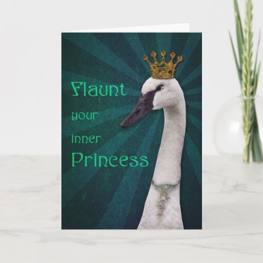 Princess Swan Greeting Card Karte (Vorderseite)