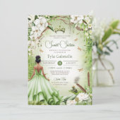 Princess Sweet 16 Frog Prince Birthday Einladung (Stehend Vorderseite)