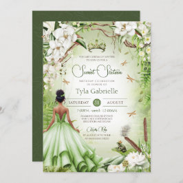 Princess Sweet 16 Frog Prince Birthday Einladung