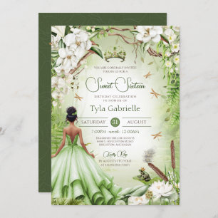 Princess Sweet 16 Frog Prince Birthday Einladung