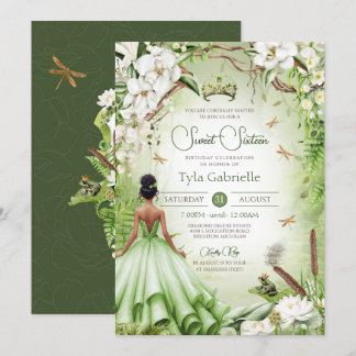 Princess Sweet 16 Frog Prince Birthday Einladung