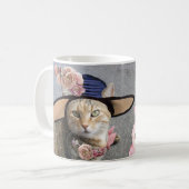 PRINCESS TATUS CAT,ELEGANTE GROSSE DIVA HAT UND RO KAFFEETASSE (Vorderseite Links)