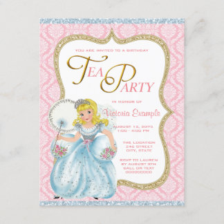 Princess Tea Party Einladung