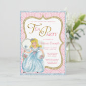 Princess Tea Party Einladung (Stehend Vorderseite)
