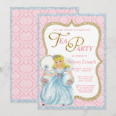 Princess Tea Party Einladung (Vorne/Hinten)