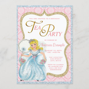 Princess Tea Party Einladung