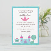 Princess Tea Party Einladungen (Stehend Vorderseite)