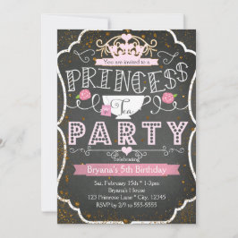 PRINCESS TEA PARTY Geburtstag Glitzer Einladungen