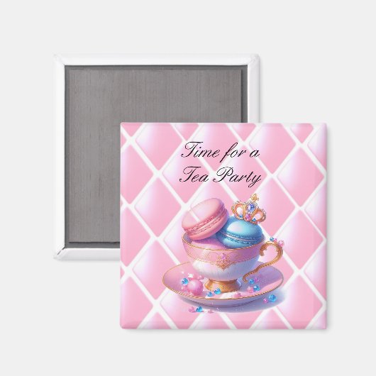 Princess Tea Time Macaroons Magnet (Vorderseite/Rückseite)