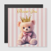 Princess Teddy Bear Thank you Magnetkarte (Vorne/Hinten)