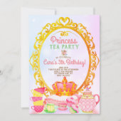 Princess Tee Party Geburtstagsparty Einladung (Vorderseite)