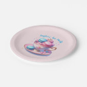 Princess Tee Party mit Macaroons Pappteller (Schrägansicht)