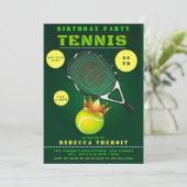 Princess Tennis Geburtstagsparty Einladungen (Stehend Vorderseite)