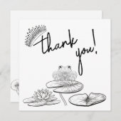 Princess + The Frog - B&W - Paare Danke Karte (Vorne/Hinten)