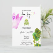 Princess & The Frog - Colour - Brautparty Einladun Einladung (Stehend Vorderseite)