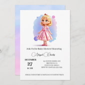 Princess Theme Baby Duschkarte Einladung (Vorne/Hinten)