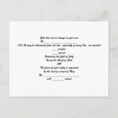 Princess Theme Wedding RSVP Postkarten (Rückseite)