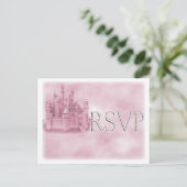 Princess Theme Wedding RSVP Postkarten (Stehend Vorderseite)
