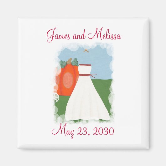 Princess Themed Save the Date Hochzeitsmagnete Magnet (Vorne)