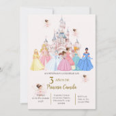 Princess Third Birthday Invitation at Her Castle Einladung (Vorderseite)