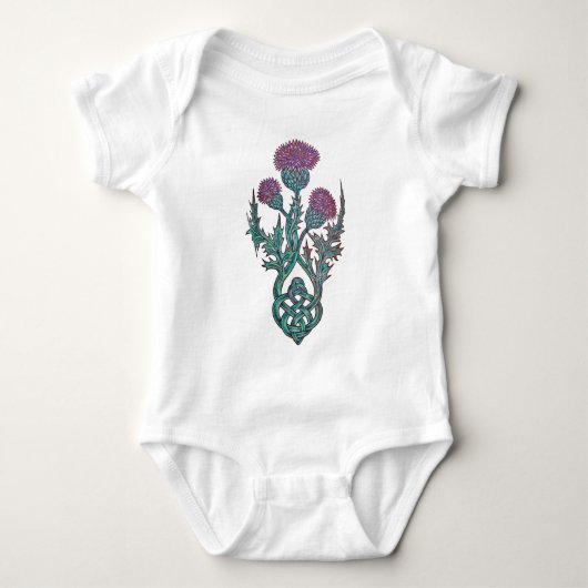 Princess Thistle Celtic Knot Baby Strampler (Vorderseite)