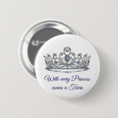 Princess Tiara Button (Vorne & Hinten)