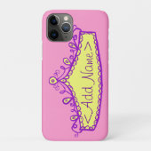 Princess Tiara Crown Individuelle Name iPhone Case (Rückseite)