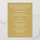 Princess Tiara Exquisite Overlay Vellum Effect XV Folieneinladung (Rückseite)