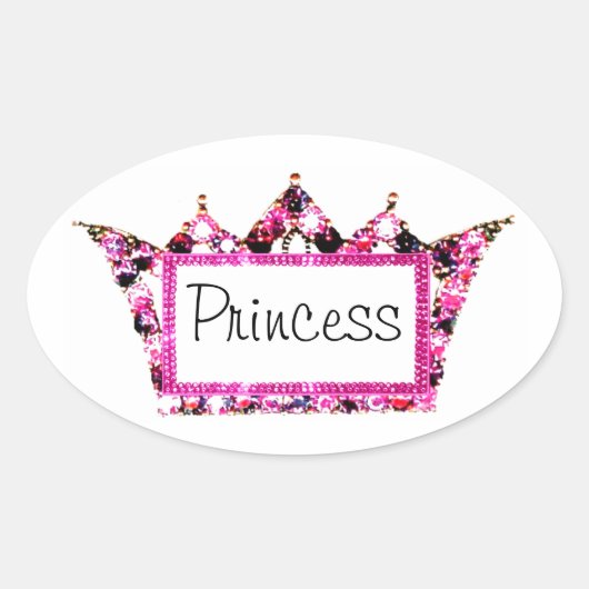 "Princess" Tiara Label Stickers (Vorderseite)
