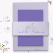 Princess Tiara Light Lila und silber Einladungsbanderole