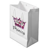 "Princess" Tiara Mittlere Geschenktasche Mittlere Geschenktüte (Vorderseite Schrägansicht)