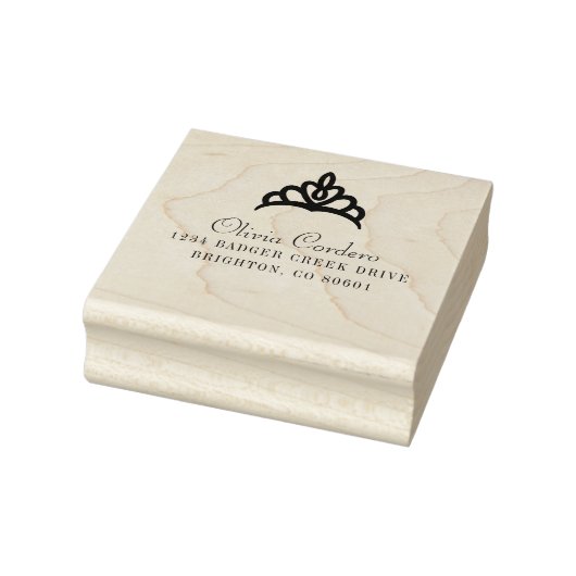 Princess Tiara Name und Anschrift Gummistempel (Stempel)