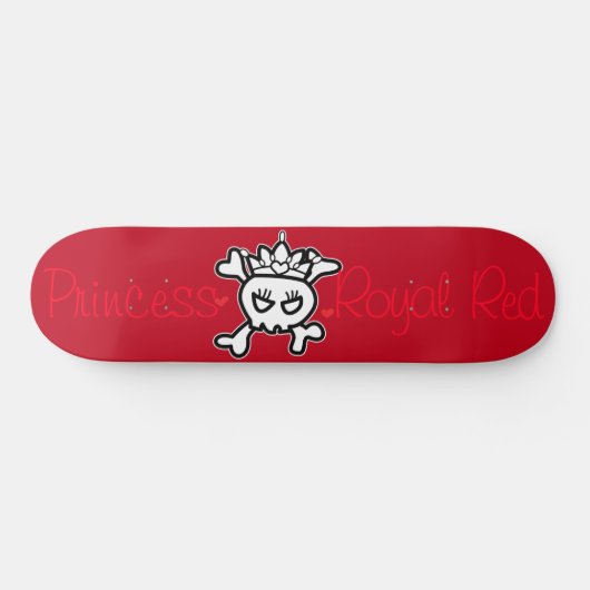Princess Tiara on Royal Red Skateboard (Horizontal)