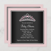 Princess Tiara Pink Princess Baby Dusche Einladung (Vorne/Hinten)