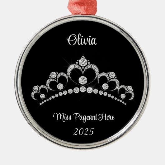 Princess tiara Tree Ornament Aus Metall (Vorne)