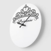 Princess Tiara Wall Clock Große Wanduhr (Winkel)