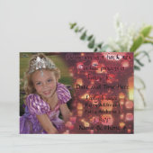 Princess Turning 4 Einladungen zum Geburtstag (Stehend Vorderseite)