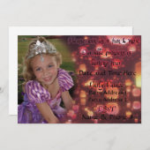 Princess Turning 4 Einladungen zum Geburtstag (Vorne/Hinten)