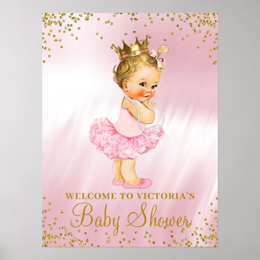 Princess Tutu Baby Dusche Begrüßung Blonde Poster (Vorne)