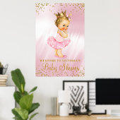 Princess Tutu Baby Dusche Begrüßung Blonde Poster (Heimbüro)