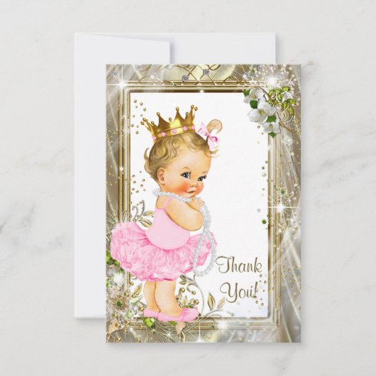 Princess Tutu Baby Dusche Vielen Dank Dankeskarte (Vorderseite)