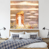 "Princess Tuvstarr" John Bauer Watercolor Leinwanddruck (Insitu (Schlafzimmer))