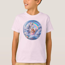 Princess Unicorn Shirt: Regenbogen und Pastelwolke