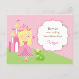 Princess Valentine's Day Card Kinder Klassenzimmer Feiertagspostkarte