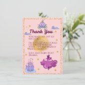 Princess Vielen Dank Dankeskarte (Stehend Vorderseite)
